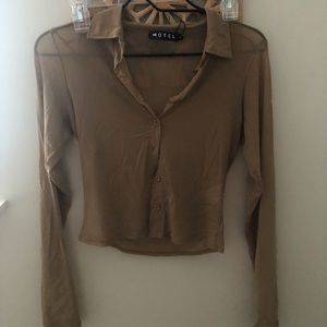 Trendy Motel Rocks mesh cardigan